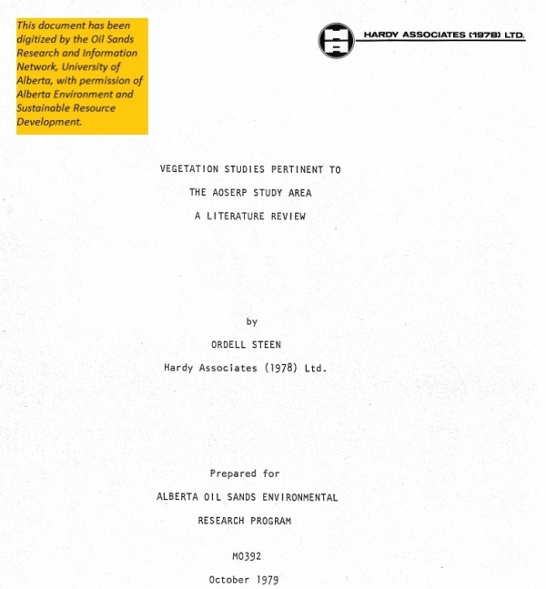 Report cover page