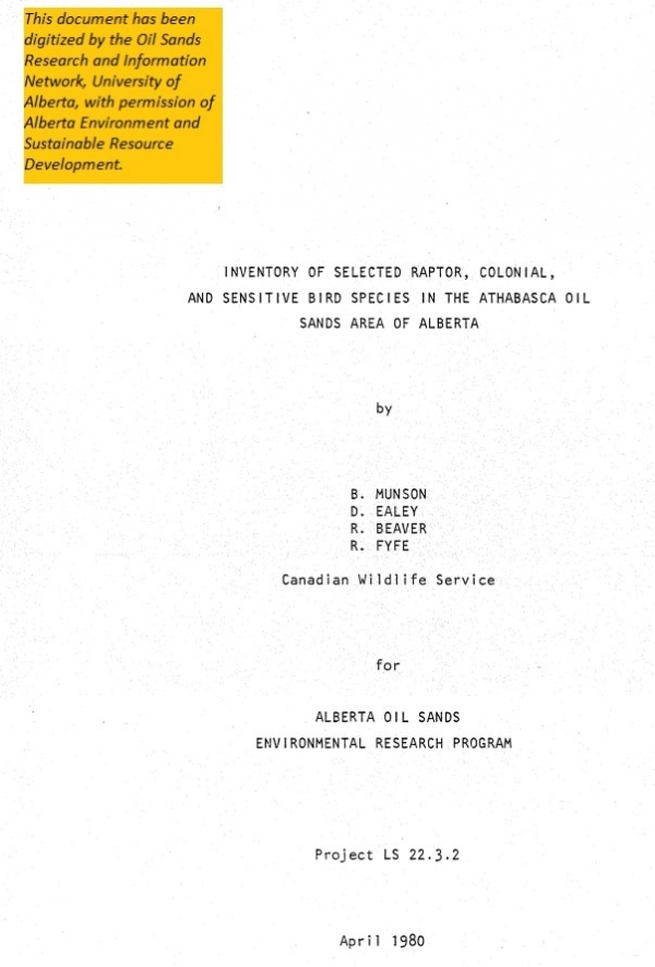 Report cover page