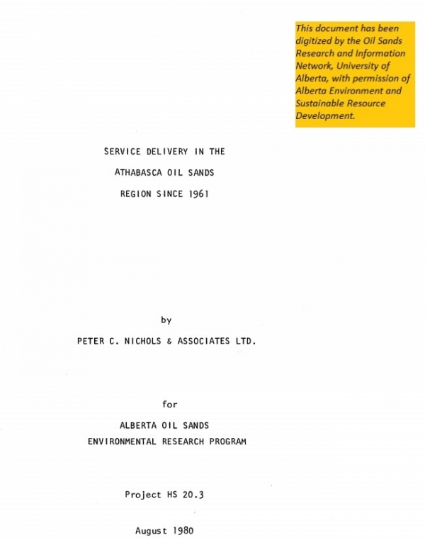 Report cover page