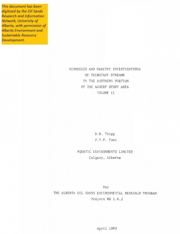 Report cover page