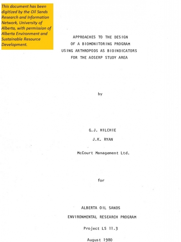 Report cover page