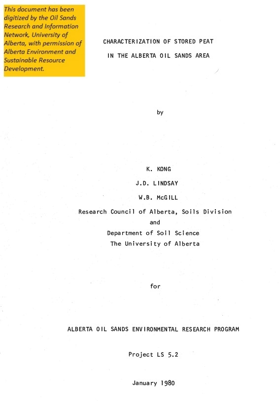 Report cover page