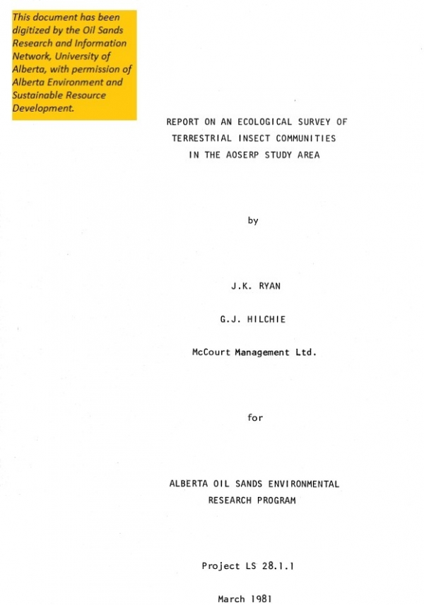 Report cover page