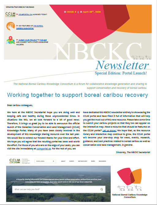 Screenshot of the cover page of the newsletter