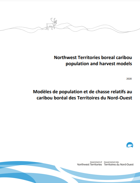 Cover of 2020 report- Northwest Territories boreal caribou population and harvest models
