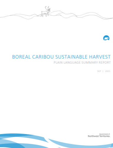 Cover of plain language summary- Boreal Caribou Sustainable Harvest