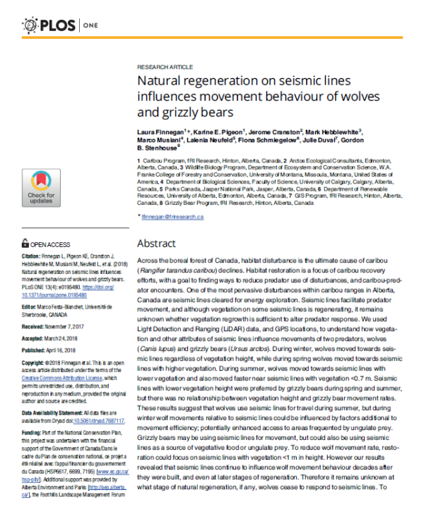 Front page of journal article