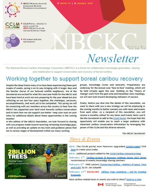 Cover of NBCKC Newsletter #14 - January 2022 (English)