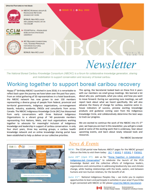 Newsletter cover page