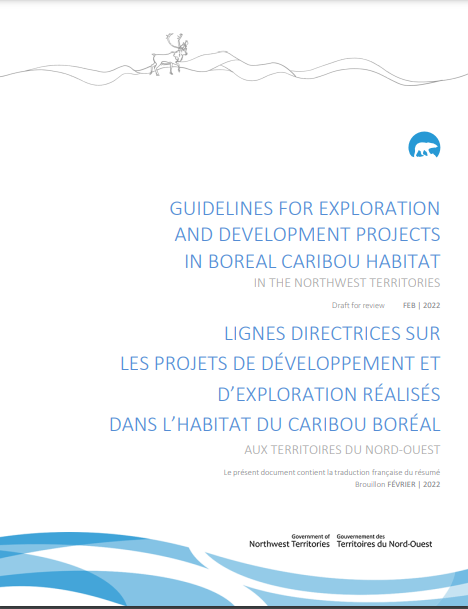Guidelines for Exploration and Development Projects in Boreal Caribou Habitat in the Northwest Territories  Report Cover