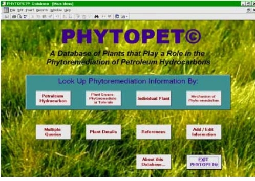 PhytoPet main menu