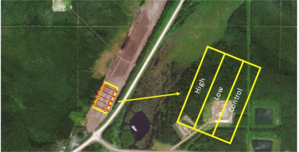 Airstrip biosolids trial layout