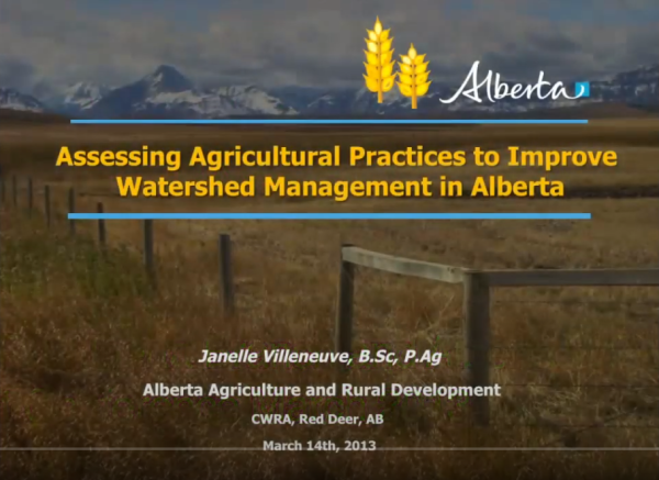 Villeneuve agriculture watershed