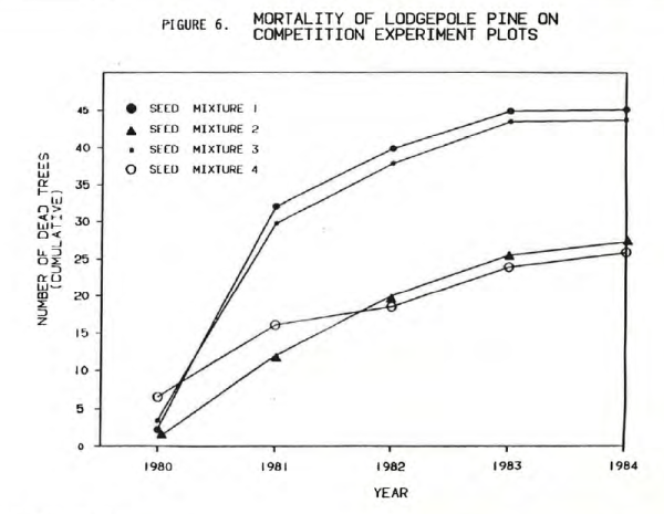 Lodgepole pine mortality at Judy Creek