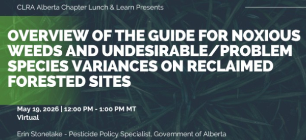 CLRA Lunch &amp; Learn Weeds