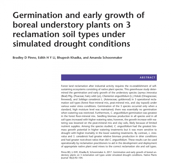 Germination and Early Growth