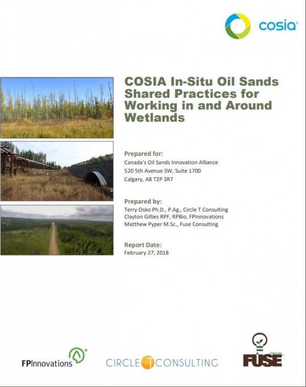 COSIA In-situ Wetland Practices Report Cover