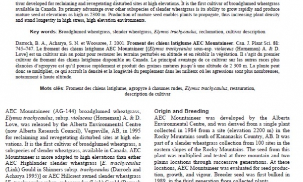 Journal article first page