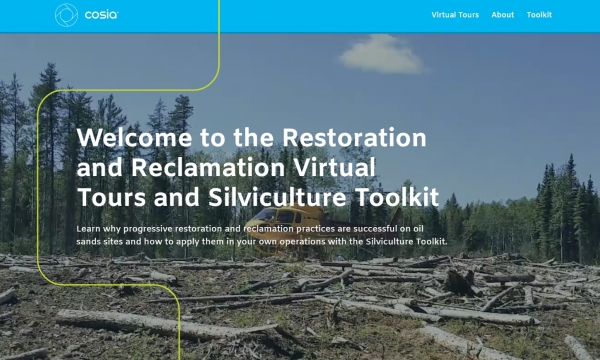 Screenshot of COSIA's website featuring the virtual fieldtours