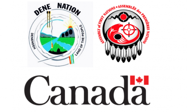 Logos of Dene First Nation, First Nations Assembly of Canada, and Government of Canada are shown