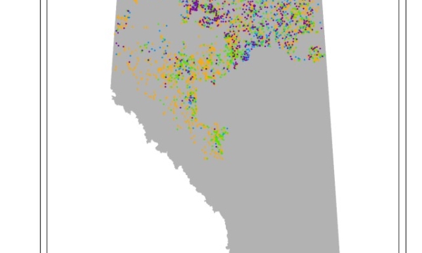 Wellsites by wetland type