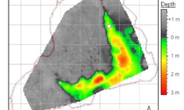 Bathymetric map of McClelland Lake