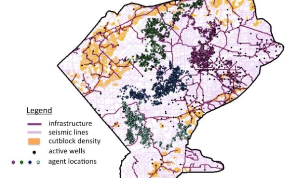 Map of the study area in west central Alberta