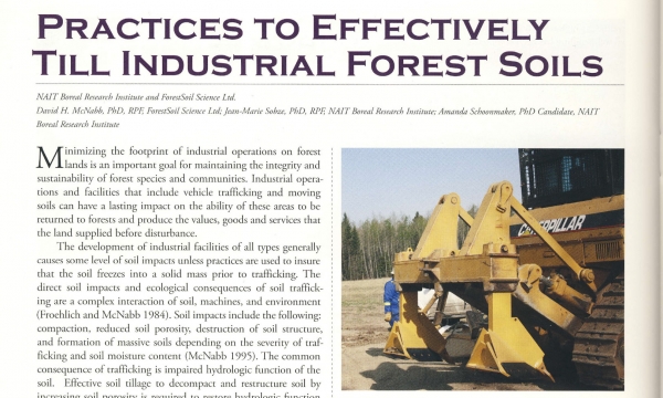 Practices to Effectively Till Industrial Forest Soils