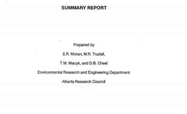 Report cover page