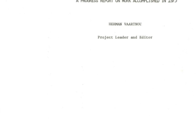 Report cover page
