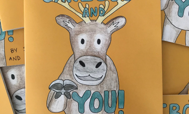 Caribou and You book cover - stack of books