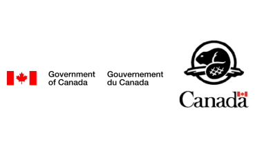 Canadian flag with the text "Government of Canada" and "Gouvernement du Canada" appears on the left-hand side, followed by the Parks Canada logo on the right-hand side, which consists of a beaver and the text "Canada"