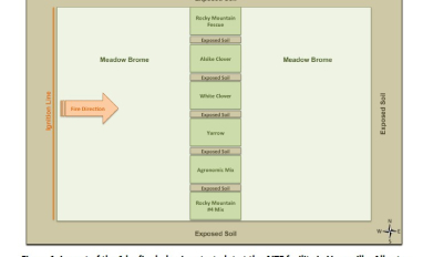 Site diagram for fire test