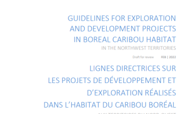 Guidelines for Exploration and Development Projects in Boreal Caribou Habitat in the Northwest Territories  Report Cover