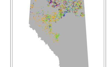Wellsites by wetland type