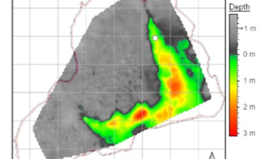 Bathymetric map of McClelland Lake
