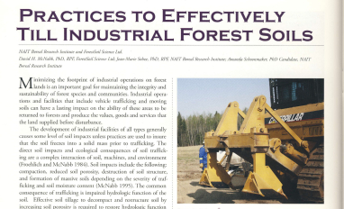Practices to Effectively Till Industrial Forest Soils 