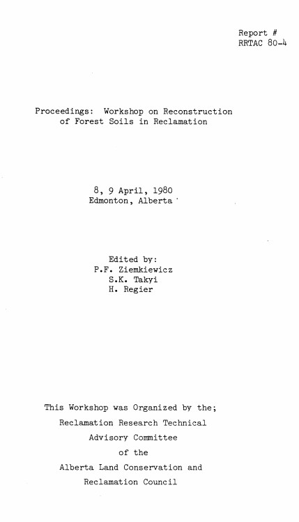 Report cover page