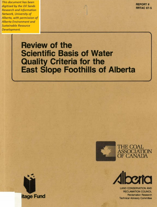 Report cover page