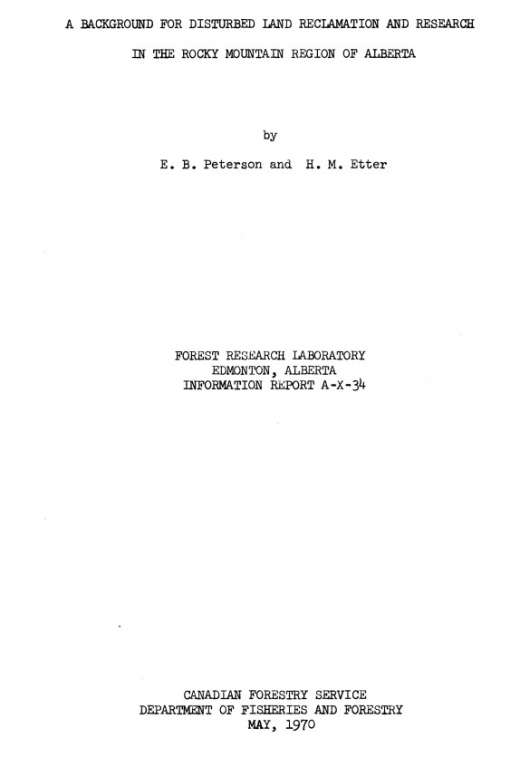 Report cover page