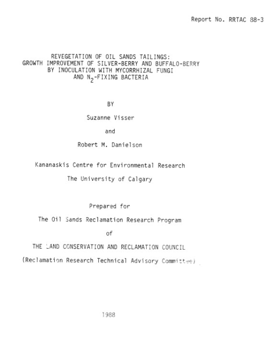 Report cover page