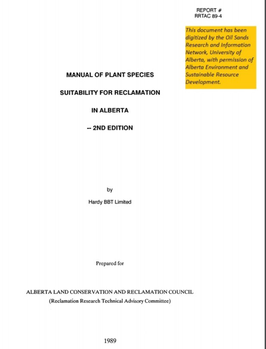 Report cover page