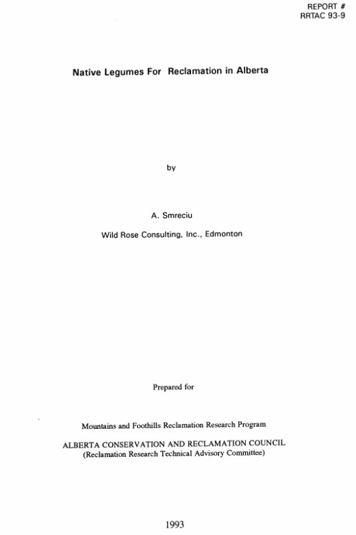 Report cover page