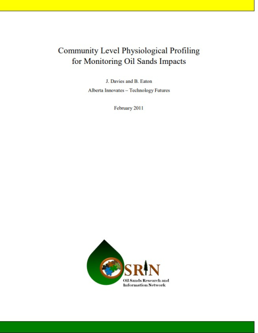 Report cover page