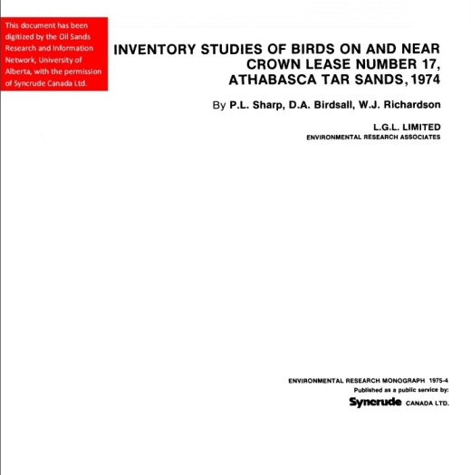 Report cover page