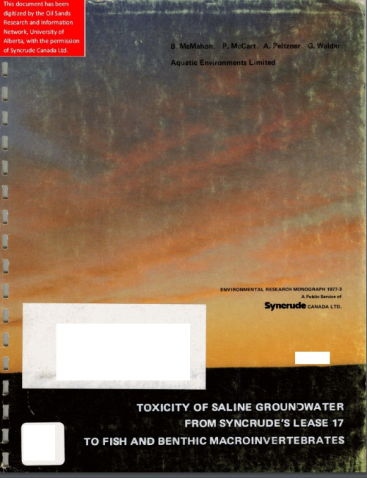 Report cover page