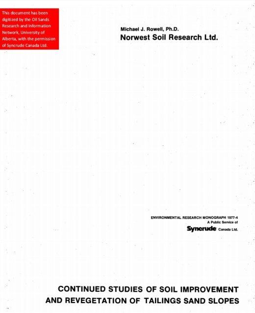 Report cover page