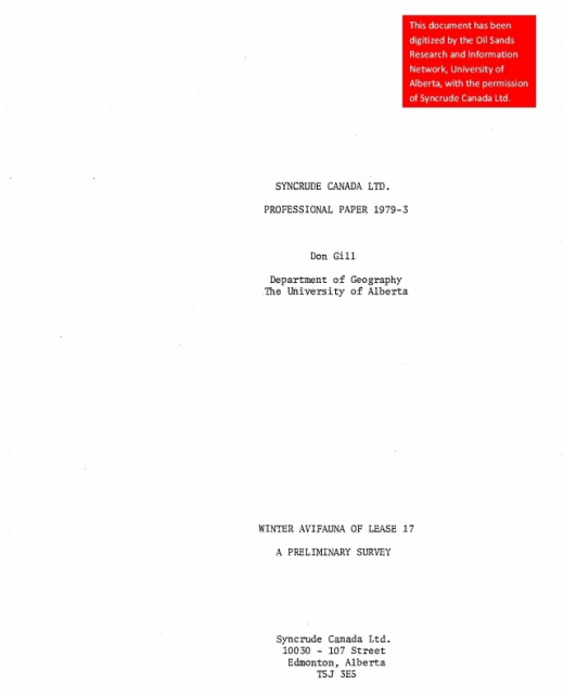 Report cover page