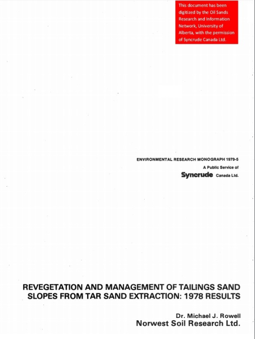 Report cover page