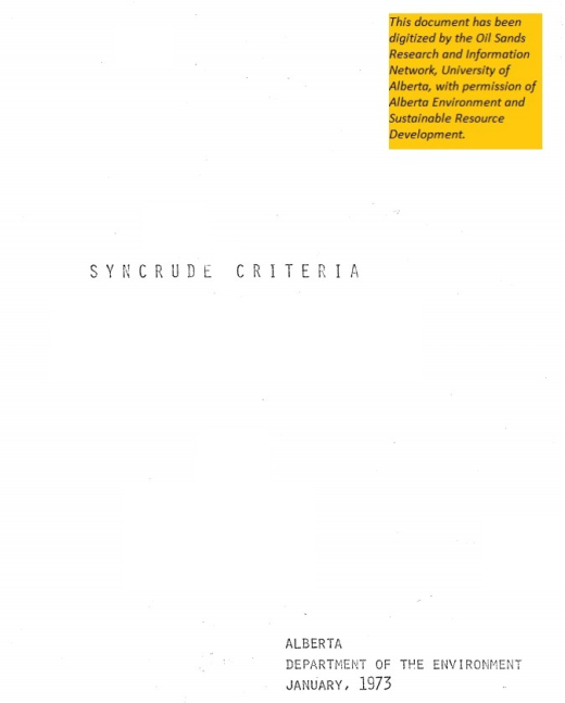 Report cover page